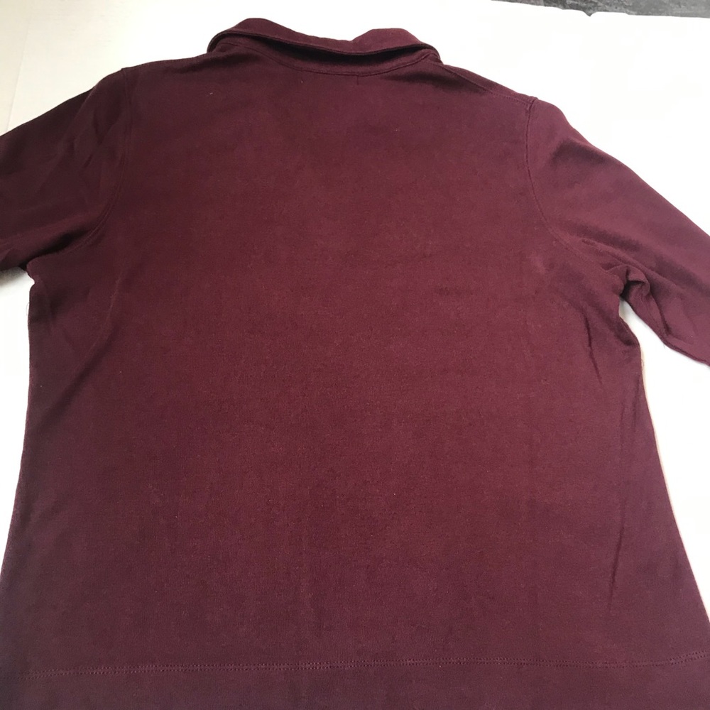Kate Hill Petite Burgundy Top - Picture 3 of 5